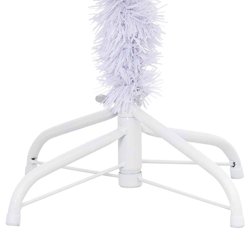 Casa si Gradina - Decoratiuni - Decoratiuni de sezon - Brad de Craciun artificial cu 150 LED Alb 120 cm PVC si Otel - Infinity.ro