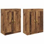 Casa si Gradina - Mobilier - Comode si corpuri - Comode - Usi pentru dulapuri montate pe perete 2 pcs Lemn Vechi - Infinity.ro