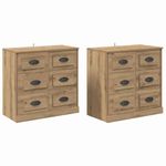 Casa si Gradina - Mobilier - Comode si corpuri - Comode - Bufeturi cu sertar 2 pcs Stejar Artizanal 70 x 35,5 x 67,5 cm - Infinity.ro