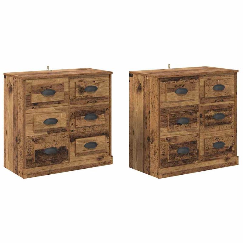 Casa si Gradina - Mobilier - Comode si corpuri - Comode - Bufeturi 2 pcs Lemn Vechi 70 x 35,5 x 67,5 cm Lemn compozit - Infinity.ro