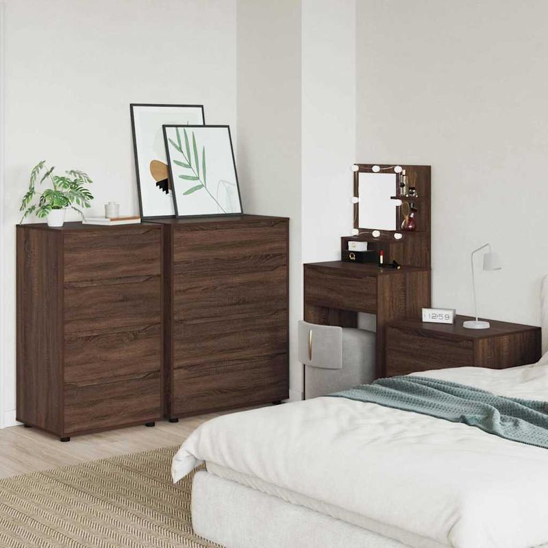 Casa si Gradina - Mobilier - Dulapuri si sifoniere - Dulapuri - Dulapuri de depozitare 2 pcs Stejar inchis 60 x 48 x 105 cm - Infinity.ro