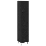 Casa si Gradina - Mobilier - Comode si corpuri - Corpuri bucatarie - Bufet cu sertar Stejar Negru 69,5 x 34 x 180 cm Lemn compozit - Infinity.ro