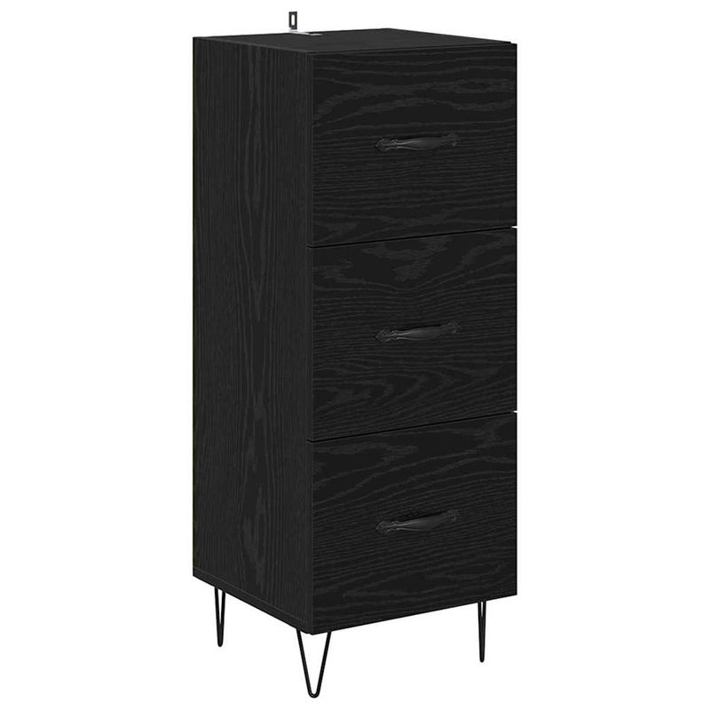 Casa si Gradina - Mobilier - Comode si corpuri - Corpuri bucatarie - Bufet cu sertar Stejar Negru 69,5 x 34 x 180 cm Lemn compozit - Infinity.ro
