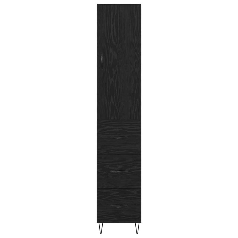 Casa si Gradina - Mobilier - Comode si corpuri - Corpuri bucatarie - Bufet cu sertar Stejar Negru 69,5 x 34 x 180 cm Lemn compozit - Infinity.ro