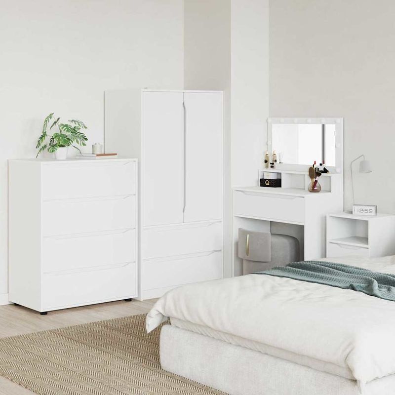 Casa si Gradina - Mobilier - Dulapuri si sifoniere - Dulapuri - Dulapuri de depozitare 2 pcs Alb 80 x 48 x 105 cm Lemn compozit - Infinity.ro