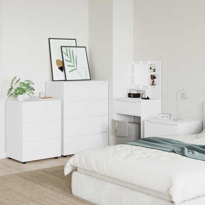 Casa si Gradina - Mobilier - Dulapuri si sifoniere - Dulapuri - Dulapuri de depozitare 2 pcs Alb 80 x 48 x 105 cm Lemn compozit - Infinity.ro