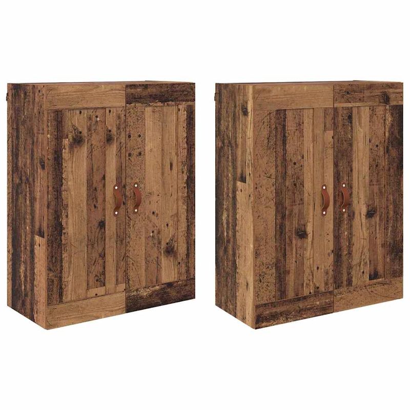 Casa si Gradina - Mobilier - Comode si corpuri - Comode - Usi pentru dulapuri montate pe perete 2 pcs Lemn Vechi - Infinity.ro
