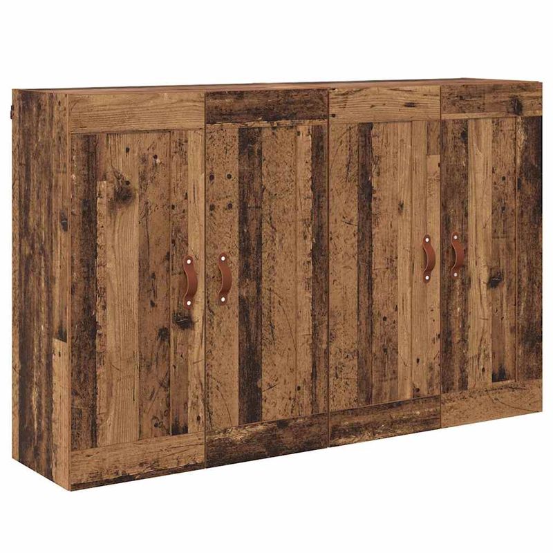 Casa si Gradina - Mobilier - Comode si corpuri - Comode - Usi pentru dulapuri montate pe perete 2 pcs Lemn Vechi - Infinity.ro