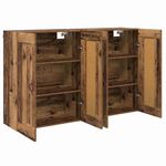 Casa si Gradina - Mobilier - Comode si corpuri - Comode - Usi pentru dulapuri montate pe perete 2 pcs Lemn Vechi - Infinity.ro
