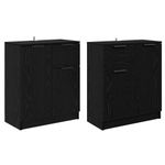 Casa si Gradina - Mobilier - Comode si corpuri - Comode - Bufeturi 2 pcs Stejar Negru 60 x 30 x 70 cm Lemn compozit - Infinity.ro