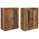 Casa si Gradina - Mobilier - Comode si corpuri - Comode - Usi pentru dulapuri montate pe perete 2 pcs Lemn Vechi - Infinity.ro