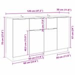 Casa si Gradina - Mobilier - Comode si corpuri - Comode - Bufeturi 2 pcs Stejar Negru 60 x 30 x 70 cm Lemn compozit - Infinity.ro