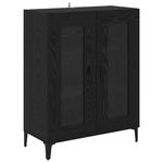 Casa si Gradina - Mobilier - Comode si corpuri - Comode - Bufet Pe perete Stejar Negru 69,5 x 34 x 180 cm Lemn compozit - Infinity.ro
