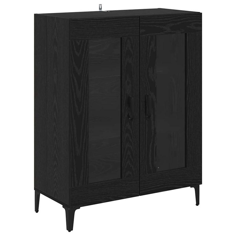 Casa si Gradina - Mobilier - Comode si corpuri - Comode - Bufet Pe perete Stejar Negru 69,5 x 34 x 180 cm Lemn compozit - Infinity.ro