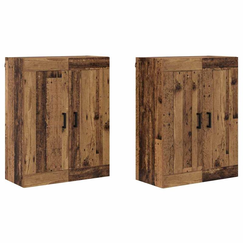 Casa si Gradina - Mobilier - Comode si corpuri - Comode - Usi pentru dulapuri montate pe perete 2 pcs Lemn Vechi - Infinity.ro