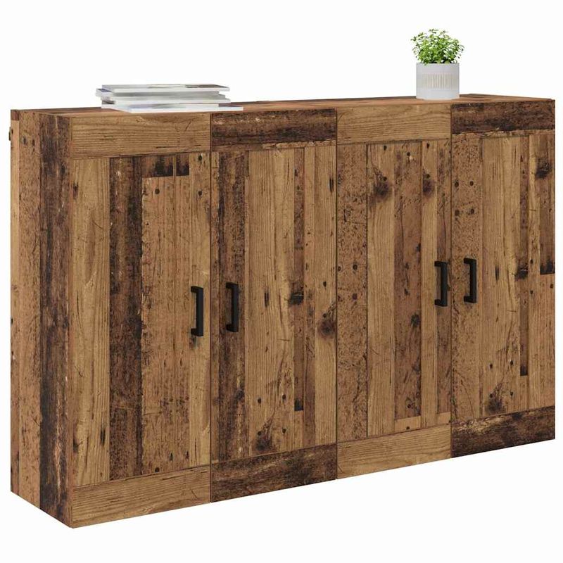 Casa si Gradina - Mobilier - Comode si corpuri - Comode - Usi pentru dulapuri montate pe perete 2 pcs Lemn Vechi - Infinity.ro