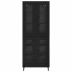 Casa si Gradina - Mobilier - Comode si corpuri - Comode - Bufet Pe perete Stejar Negru 69,5 x 34 x 180 cm Lemn compozit - Infinity.ro