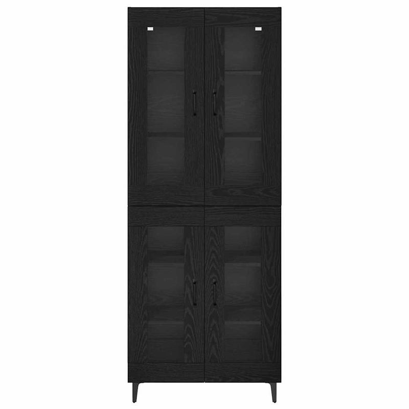 Casa si Gradina - Mobilier - Comode si corpuri - Comode - Bufet Pe perete Stejar Negru 69,5 x 34 x 180 cm Lemn compozit - Infinity.ro