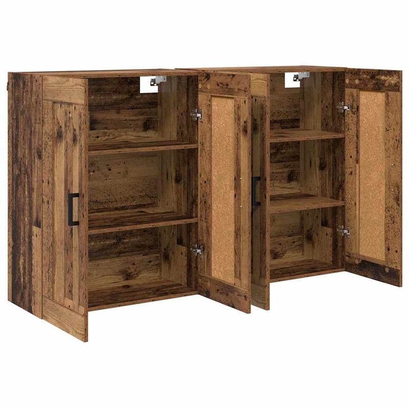 Casa si Gradina - Mobilier - Comode si corpuri - Comode - Usi pentru dulapuri montate pe perete 2 pcs Lemn Vechi - Infinity.ro