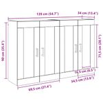 Casa si Gradina - Mobilier - Comode si corpuri - Comode - Usi pentru dulapuri montate pe perete 2 pcs Lemn Vechi - Infinity.ro