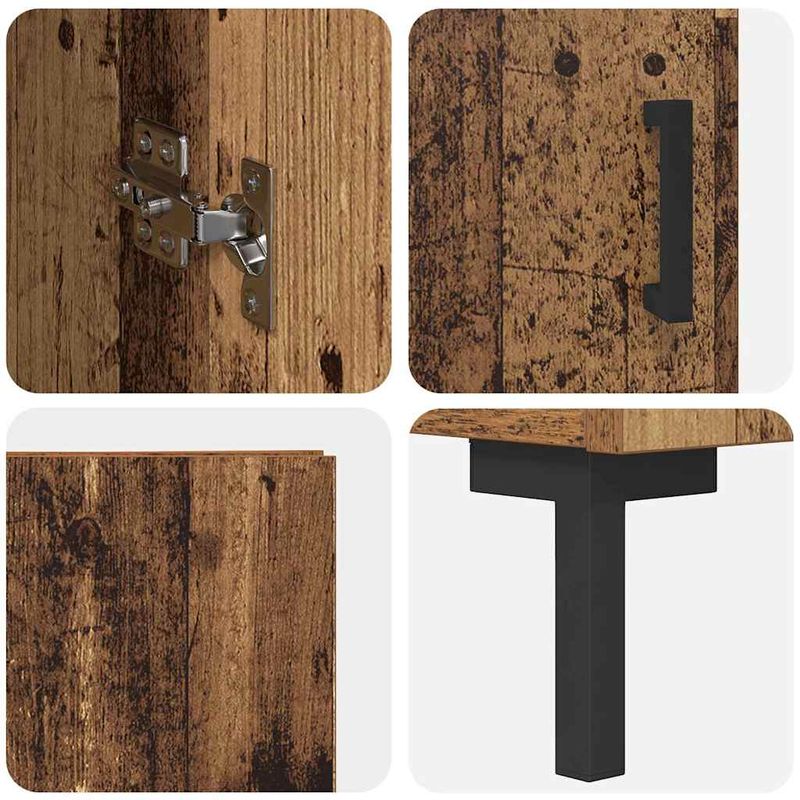 Casa si Gradina - Mobilier - Comode si corpuri - Corpuri bucatarie - Bufet Lemn Vechi 34,5 x 34 x 180 cm Lemn compozit - Infinity.ro