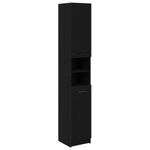 Casa si Gradina - Mobilier - Seturi de mobilier - Seturi baie - Set dulap baie cu raft cu usa 3 pcs Stejar Negru Lemn compozit - Infinity.ro