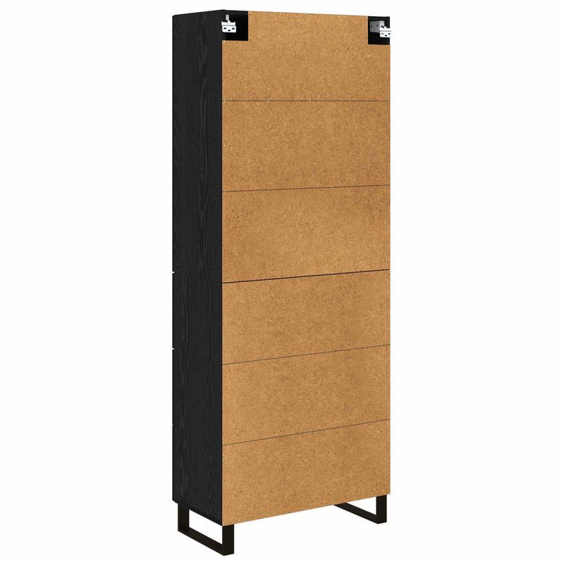 Casa si Gradina - Mobilier - Comode si corpuri - Comode - Bufet Pe perete Stejar Negru 69,5 x 34 x 180 cm Lemn compozit - Infinity.ro