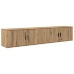 Casa si Gradina - Mobilier - Seturi de mobilier - Seturi living - Set Dulap TV montat pe perete Pe perete 2 pcs Stejar Artizanal - Infinity.ro