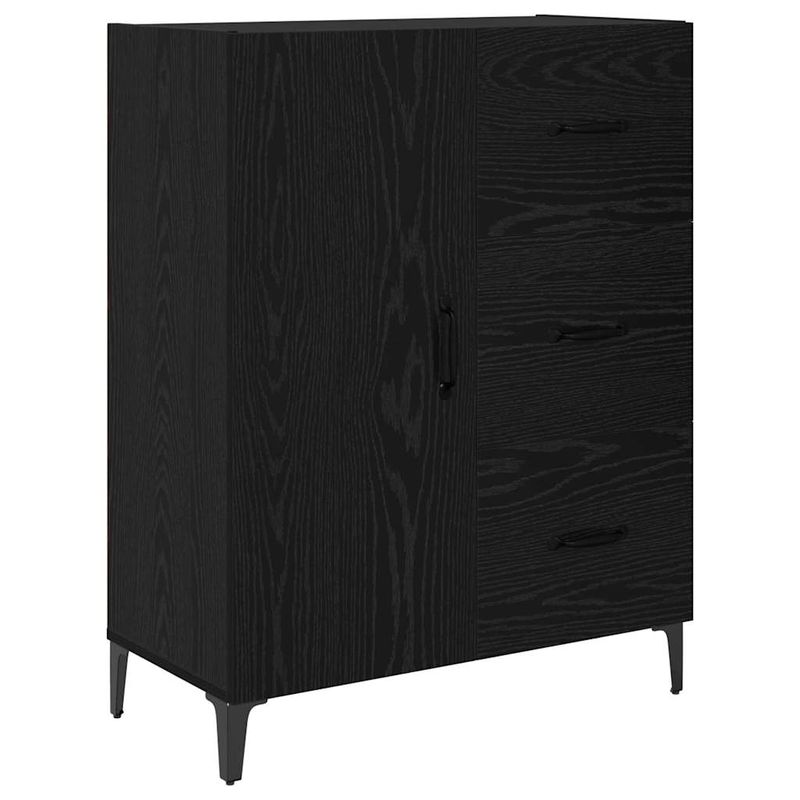 Casa si Gradina - Mobilier - Comode si corpuri - Corpuri bucatarie - Bufet Pe perete Stejar Negru 69,5 x 34 x 180 cm Lemn compozit - Infinity.ro