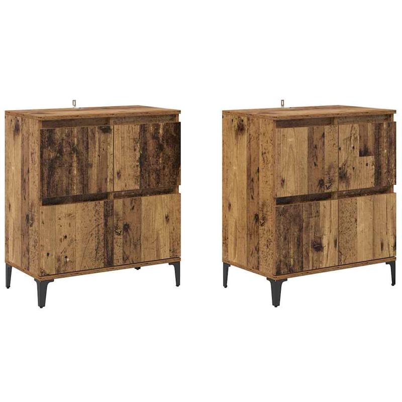 Casa si Gradina - Mobilier - Comode si corpuri - Comode - Bufeturi 2 pcs Lemn Vechi 60 x 35 x 70 cm Lemn compozit - Infinity.ro