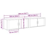 Casa si Gradina - Mobilier - Seturi de mobilier - Seturi living - Set Dulap TV montat pe perete Pe perete 2 pcs Lemn Vechi - Infinity.ro