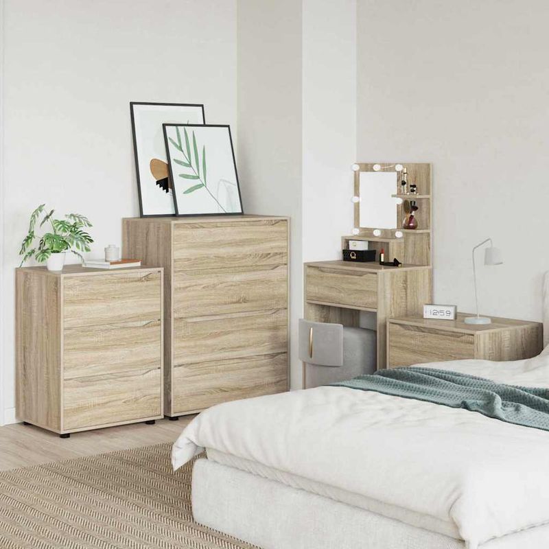 Casa si Gradina - Mobilier - Dulapuri si sifoniere - Dulapuri - Dulapuri de depozitare 2 pcs Stejar Sonoma 80 x 48 x 105 cm - Infinity.ro