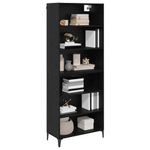 Casa si Gradina - Mobilier - Comode si corpuri - Comode - Bufet Pe perete 2 pcs Stejar Negru Lemn compozit - Infinity.ro