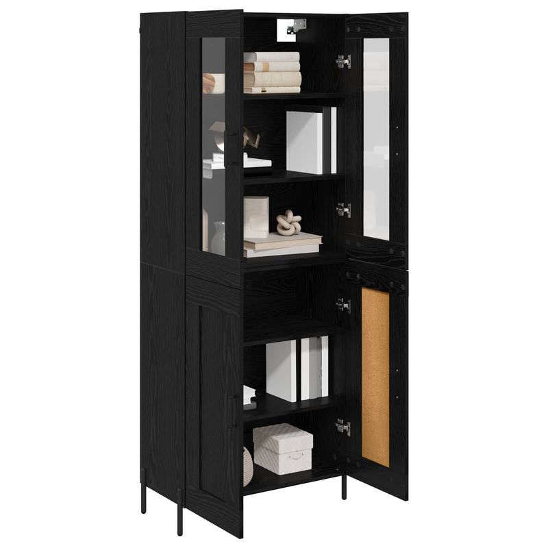 Casa si Gradina - Mobilier - Comode si corpuri - Corpuri bucatarie - Bufet Pe perete Stejar Negru 69,5 x 34 x 180 cm Lemn compozit - Infinity.ro