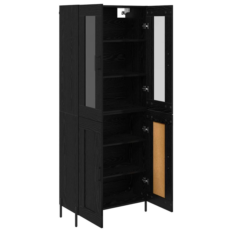 Casa si Gradina - Mobilier - Comode si corpuri - Corpuri bucatarie - Bufet Pe perete Stejar Negru 69,5 x 34 x 180 cm Lemn compozit - Infinity.ro