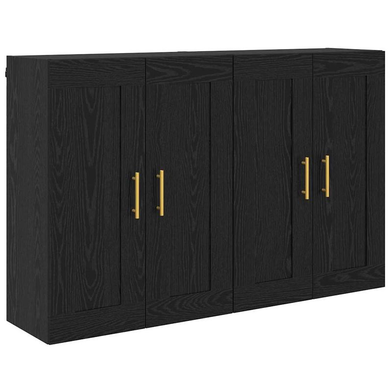 Casa si Gradina - Mobilier - Comode si corpuri - Comode - Usi pentru dulapuri montate pe perete 2 pcs Stejar Negru - Infinity.ro