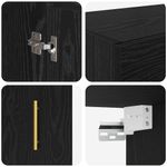 Casa si Gradina - Mobilier - Comode si corpuri - Comode - Usi pentru dulapuri montate pe perete 2 pcs Stejar Negru - Infinity.ro