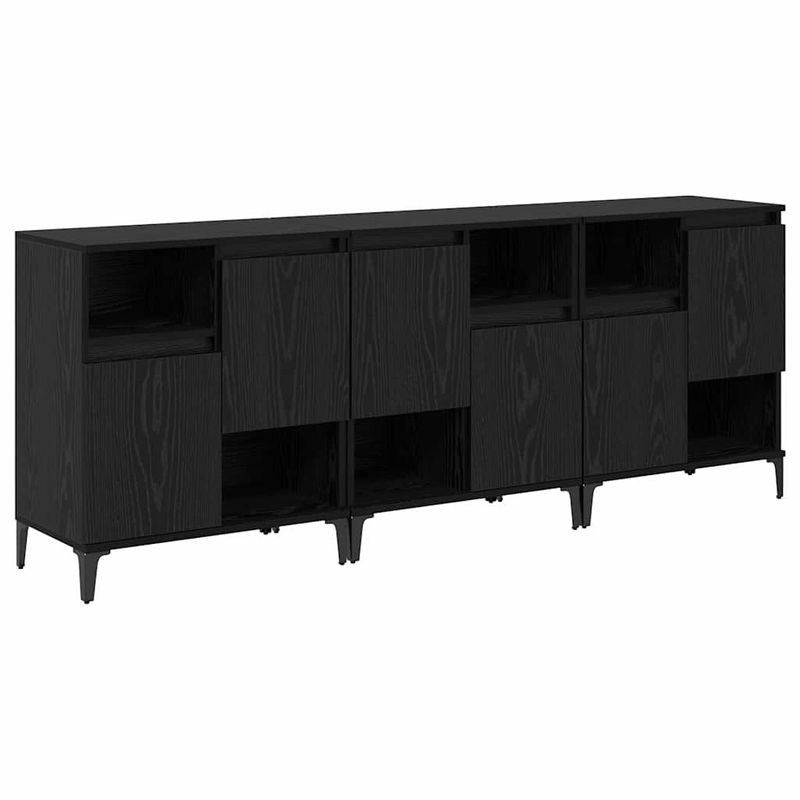 Casa si Gradina - Mobilier - Comode si corpuri - Comode - Bufeturi 3 pcs Stejar Negru 60 x 35 x 70 cm Lemn compozit - Infinity.ro