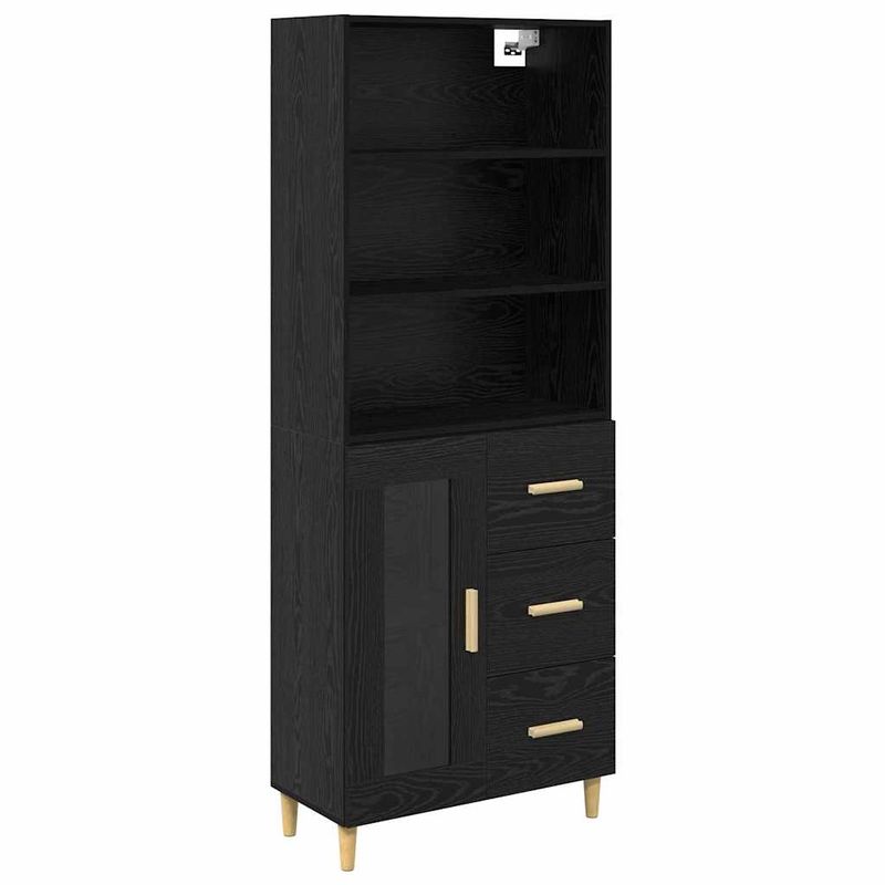 Casa si Gradina - Mobilier - Comode si corpuri - Corpuri bucatarie - Bufet 2 pcs Stejar Negru 69,5 x 34 x 180 cm Lemn compozit - Infinity.ro