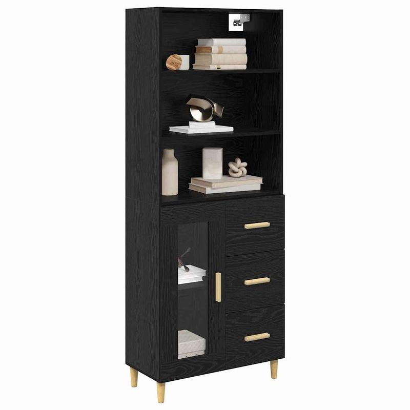 Casa si Gradina - Mobilier - Comode si corpuri - Corpuri bucatarie - Bufet 2 pcs Stejar Negru 69,5 x 34 x 180 cm Lemn compozit - Infinity.ro