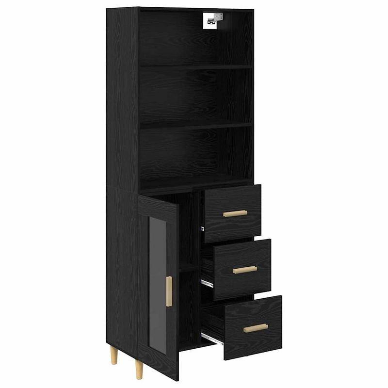 Casa si Gradina - Mobilier - Comode si corpuri - Corpuri bucatarie - Bufet 2 pcs Stejar Negru 69,5 x 34 x 180 cm Lemn compozit - Infinity.ro