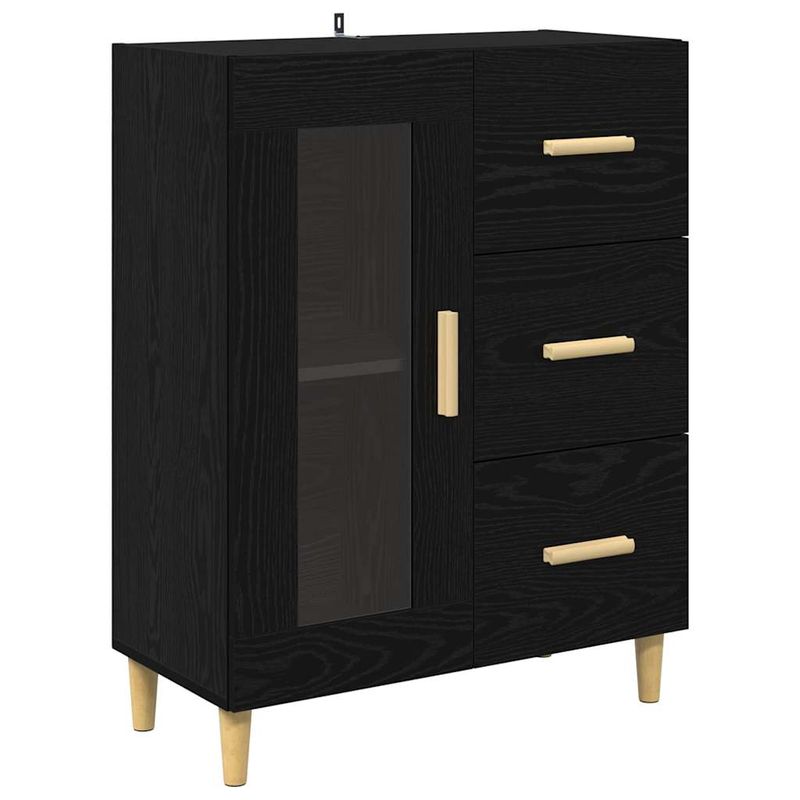 Casa si Gradina - Mobilier - Comode si corpuri - Corpuri bucatarie - Bufet 2 pcs Stejar Negru 69,5 x 34 x 180 cm Lemn compozit - Infinity.ro