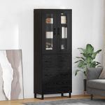 Casa si Gradina - Mobilier - Comode si corpuri - Corpuri bucatarie - Bufet Pe perete Stejar Negru 69,5 x 34 x 180 cm Lemn compozit - Infinity.ro