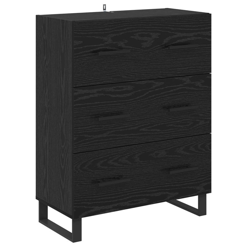 Casa si Gradina - Mobilier - Comode si corpuri - Corpuri bucatarie - Bufet Pe perete Stejar Negru 69,5 x 34 x 180 cm Lemn compozit - Infinity.ro