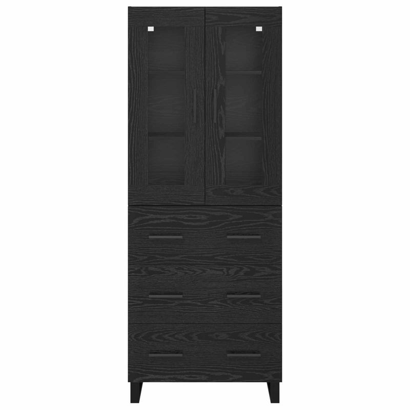 Casa si Gradina - Mobilier - Comode si corpuri - Corpuri bucatarie - Bufet Pe perete Stejar Negru 69,5 x 34 x 180 cm Lemn compozit - Infinity.ro