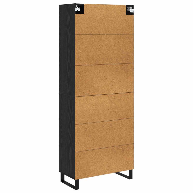 Casa si Gradina - Mobilier - Comode si corpuri - Corpuri bucatarie - Bufet Pe perete Stejar Negru 69,5 x 34 x 180 cm Lemn compozit - Infinity.ro