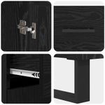 Casa si Gradina - Mobilier - Comode si corpuri - Corpuri bucatarie - Bufet Pe perete Stejar Negru 69,5 x 34 x 180 cm Lemn compozit - Infinity.ro