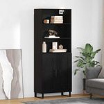 Casa si Gradina - Mobilier - Comode si corpuri - Comode - Bufet Pe perete cu sertar 2 pcs Stejar Negru Lemn compozit - Infinity.ro