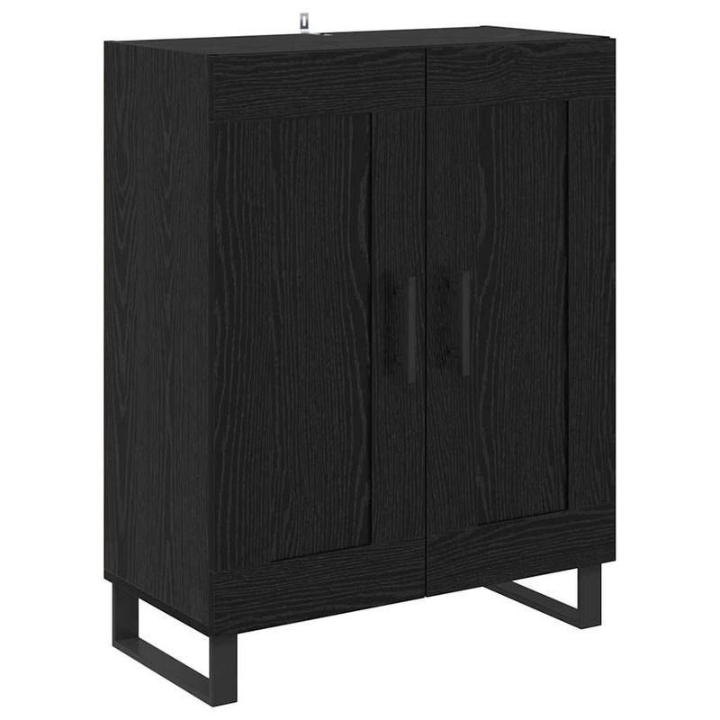 Casa si Gradina - Mobilier - Comode si corpuri - Comode - Bufet Pe perete cu sertar 2 pcs Stejar Negru Lemn compozit - Infinity.ro