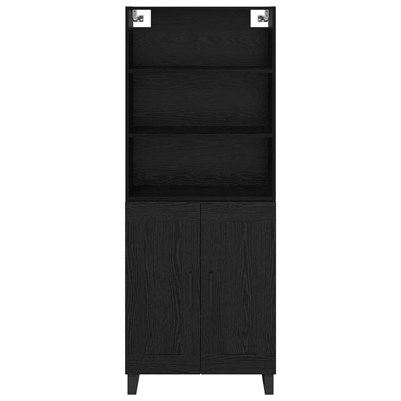 Casa si Gradina - Mobilier - Comode si corpuri - Comode - Bufet Pe perete cu sertar 2 pcs Stejar Negru Lemn compozit - Infinity.ro